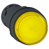 Кнопка 22мм 24В желт. с подсветкой SchE XB7NW38B1